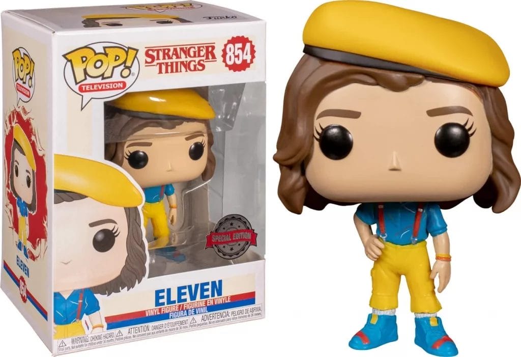 eleven funko pop: eleven in yellow outfit
